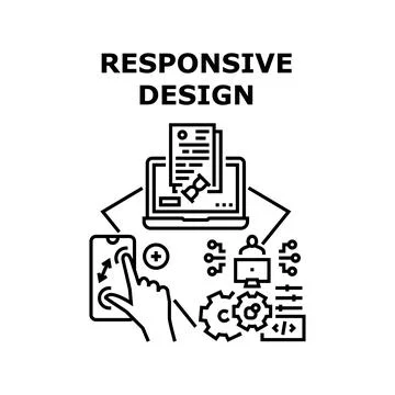 Responsive Design Vector Concept Illustration Illustrazione stock