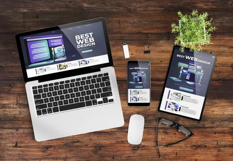 Responsive design  website Stock Illustration