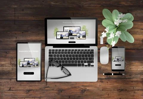 Responsive design website Stock Photos