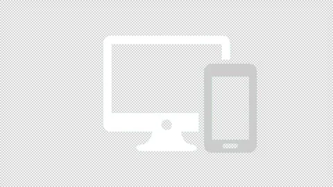 Responsive Desktop Mobile Devices Icon Animation Transparent Background Stock Footage 335278500