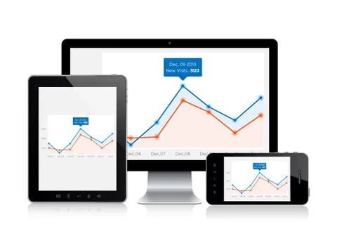 Responsive devices Illustrazione stock