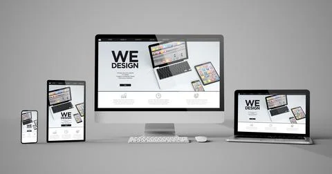 Responsive devices isolated design Illustrazione stock