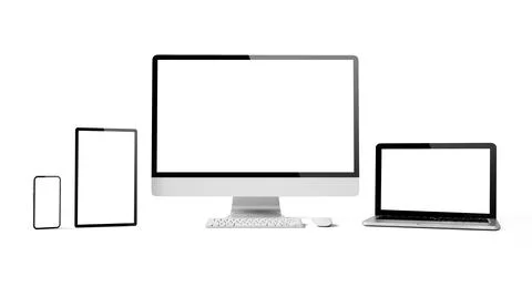 Responsive devices isolated Stock Illustration
