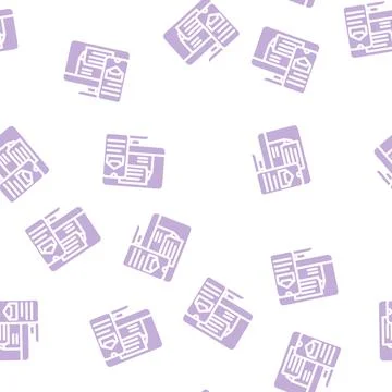 Responsive email design glyph vector seamless pattern Stock Illustration