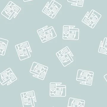 Responsive email design line vector seamless pattern イラスト素材