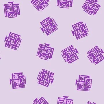 Responsive email design marketing glyph seamless pattern 库存插图
