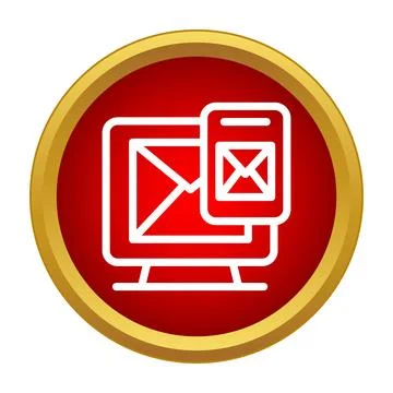 Responsive email messaging across computer and mobile devices Illustrazione stock