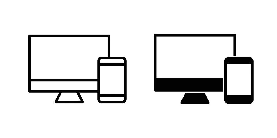 Responsive icon design. Simple Vector illustrations.. Stock Illustration