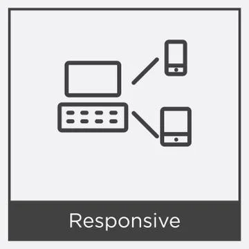 Responsive icon isolated on white background Free Stock Illustration