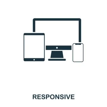 Responsive icon. Line style icon design. UI. Illustration of responsive icon Stock Illustration
