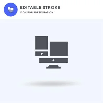 Responsive icon vector, filled flat sign, solid pictogram isolated on white Stock Illustration