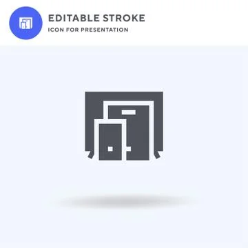 Responsive icon vector, filled flat sign, solid pictogram isolated on white Illustrazione stock