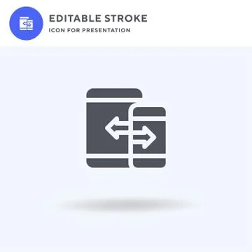 Responsive icon vector, filled flat sign, solid pictogram isolated on white Stock Illustration