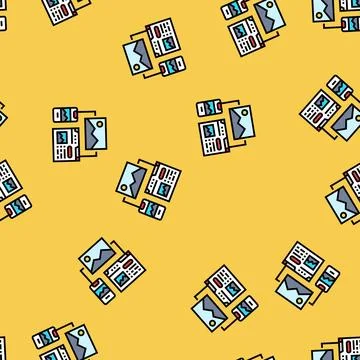 Responsive images seo vector seamless pattern Illustrazione stock