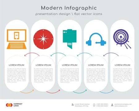Responsive infographics design 库存插图