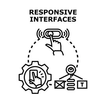 Responsive interfaces concept for digital adaptation Stock Illustration