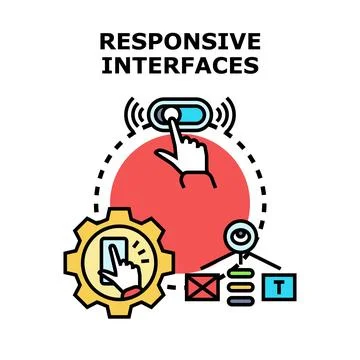 Responsive interfaces concept for digital adaptation Stock Illustration