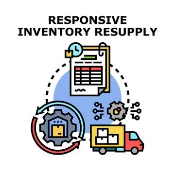 Responsive inventory resupply logistics management system Иллюстрация