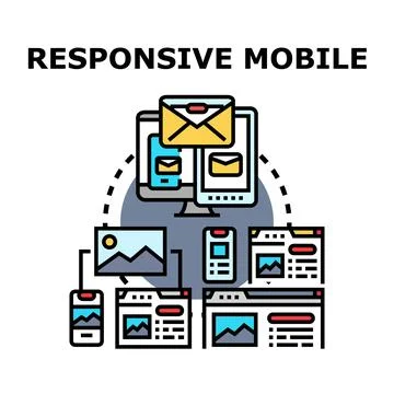 Responsive mobile design developing cross platform web experience Stock-Illustration