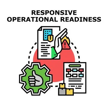 Responsive operational readiness business process optimization Stock Illustration