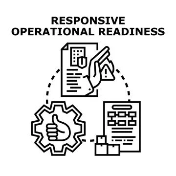 Responsive operational readiness business process optimization Stock Illustration