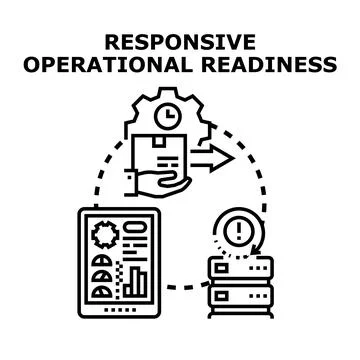 Responsive operational readiness delivering business solutions Stock-Illustration