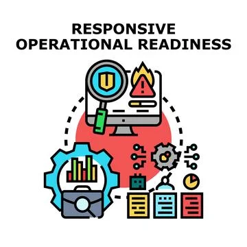 Responsive operational readiness developing business efficiency strategy Иллюстрация