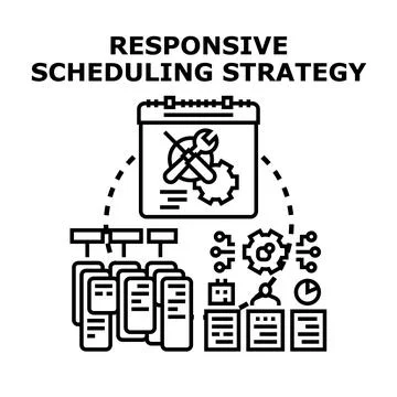 Responsive scheduling strategy optimizing task planning and management Иллюстрация