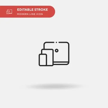 Responsive Simple vector icon. Illustration symbol design template for web mo Stock Illustration