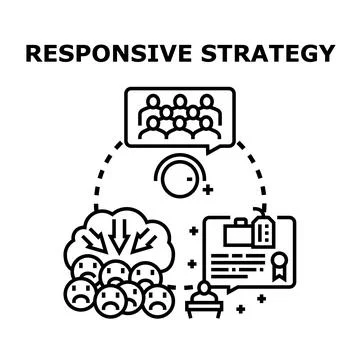 Responsive strategy adapting to customer feedback and business challenges Иллюстрация
