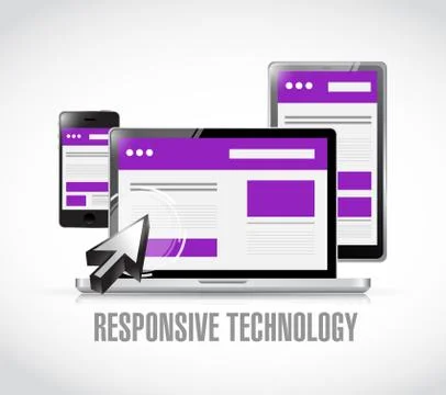Responsive technology electronics illustration Stock Illustration