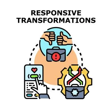 Responsive transformations adapting business process to user feedback Stock Illustration