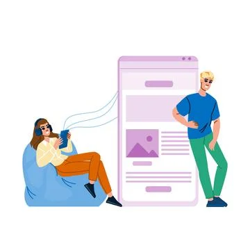 Responsive usability website vector Stock Illustration