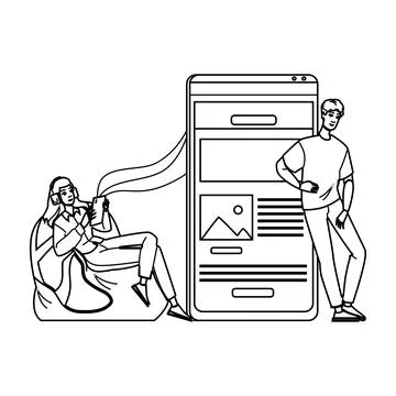 Responsive usability website vector Illustrazione stock