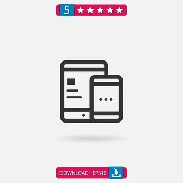 Responsive vector icon Stock Illustration