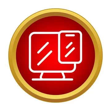 Responsive web design adapting across multiple devices icon Stock Illustration