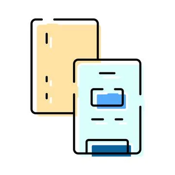 Responsive web design adapting screens to devices Stock Illustration