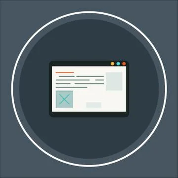 Responsive web design. Adaptive minimalist page layout template Stock Illustration