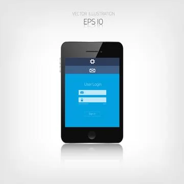 Responsive web design. Adaptive user interface. Digital devises. Smartphone. Web Stock Illustration