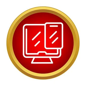 Responsive web design and cross device compatibility icon Stock Illustration