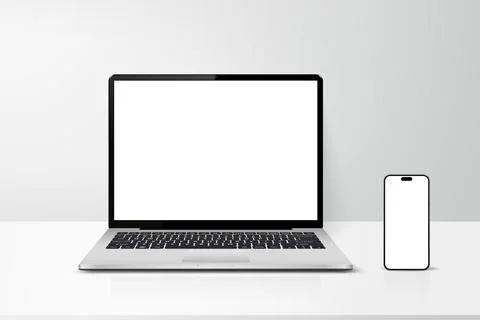 Responsive web design and website layout, devices mockup. Smartphone and la.. Stock Illustration