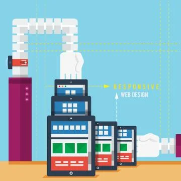 Responsive web design concept Stock Illustration