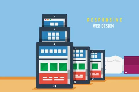 Responsive web design concept Stock Illustration