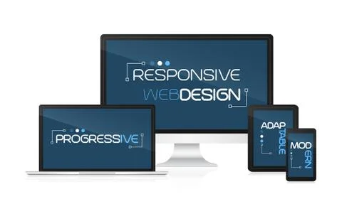 Responsive web design concept Stock Illustration