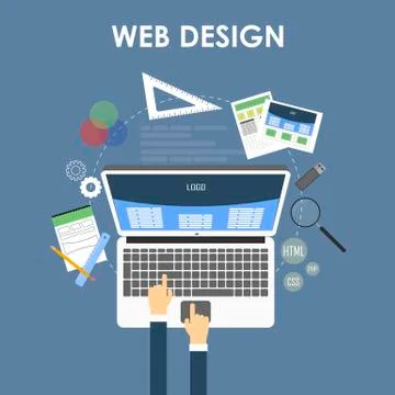 Responsive Web Design Concept. 库存插图