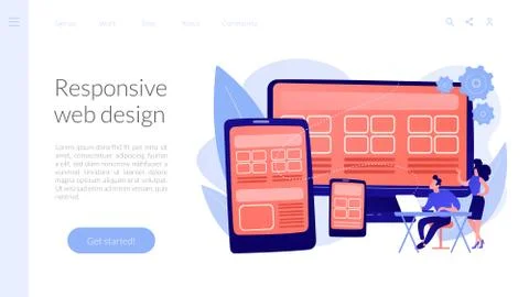 Responsive web design concept landing page. Stock-Illustration