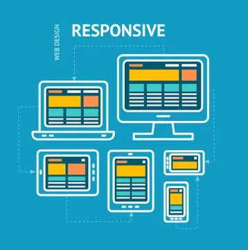 Responsive Web Design Concept. Vector Stock Illustration
