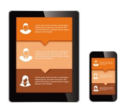 Responsive web design on different devices Illustrazione stock