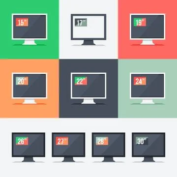 Responsive web design on different monitors Stock Illustration