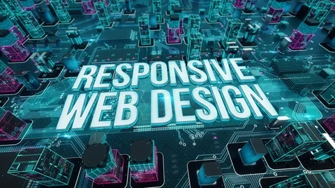 Responsive Web Design with digital technology concept Stock Footage 103631868